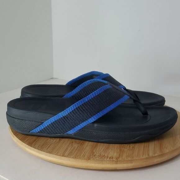 Fitflop Surfer Men's Blue Flip Flops Sandals Size 11 - Picture 1 of 10